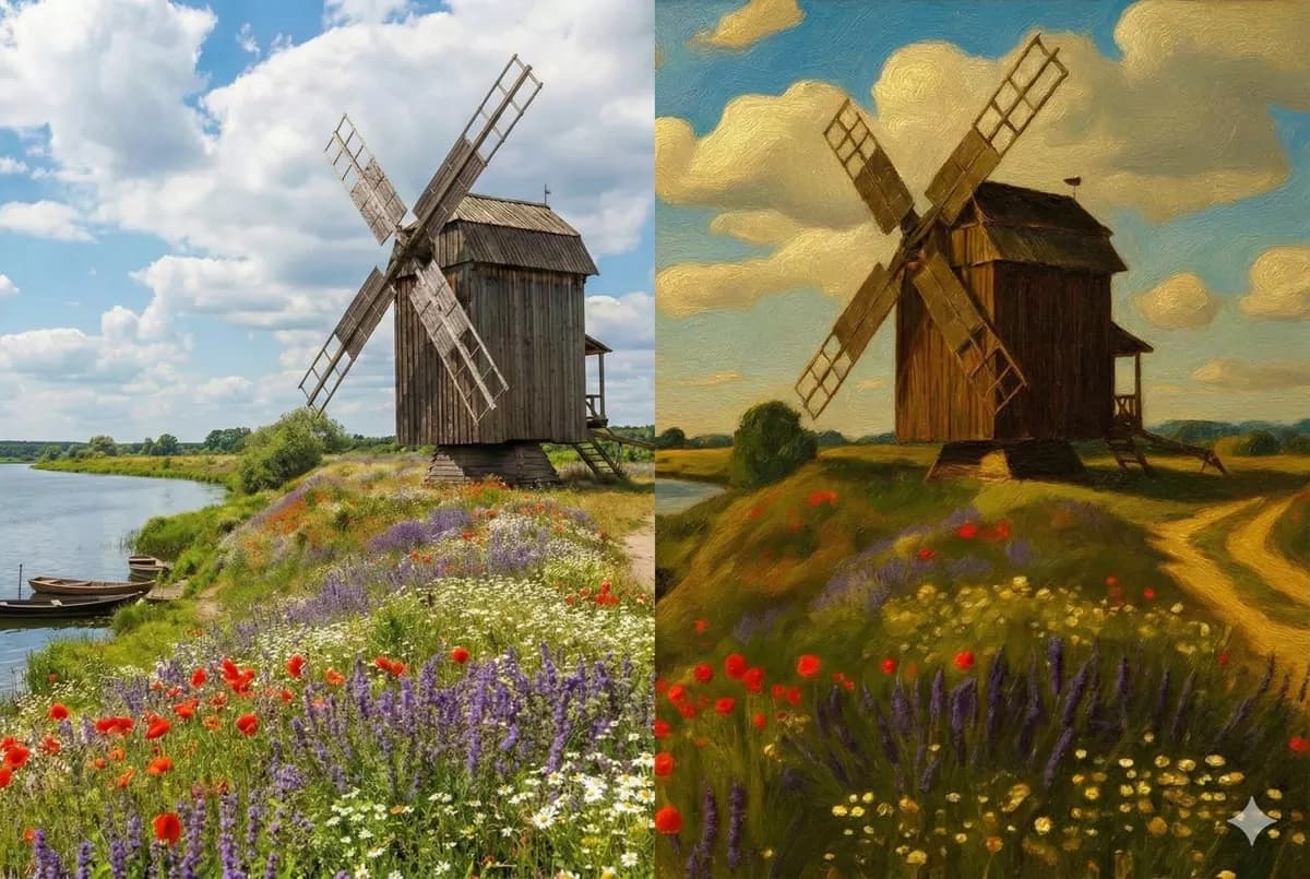 Oil Painting AI photo filter example - Transform your photos with oil painting style