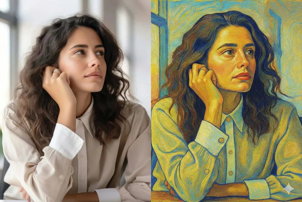 Van Gogh AI photo filter example - Transform your photos with van gogh style